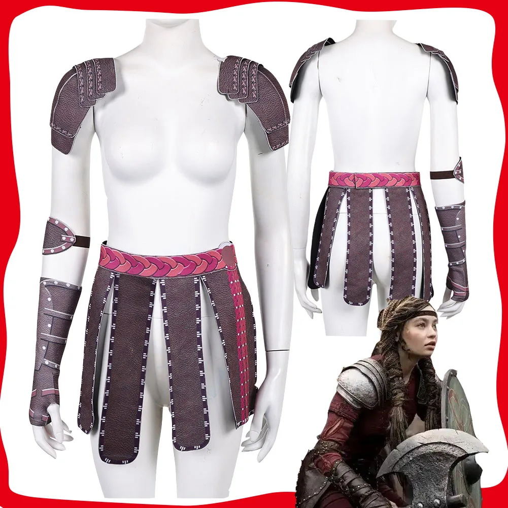 Astrid Cosplay Women Gloves Shoulder Pads Arm Guard Costume Accessories 2025 MovieTrain Dragon Cos Halloween Carnival Party Suit