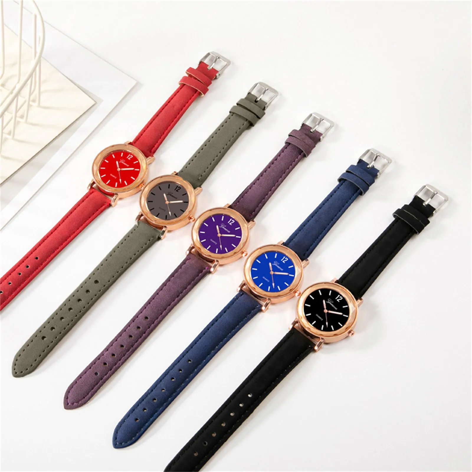 Neue Damen Casual Uhr Mode frauen Uhren Analog Quarz Leder Armbanduhren Weibliche Uhr Geschenke Reloj Mujer