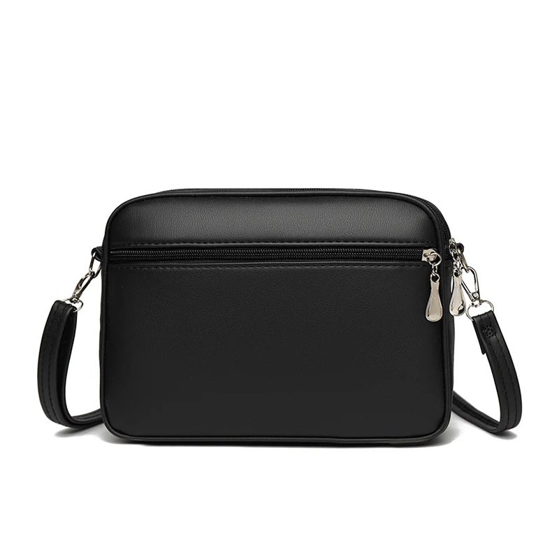 Women's Sling Shoulder Small Square Handbag Quilted Design PU Leather Crossbody Bag Versatile Messenger Bag