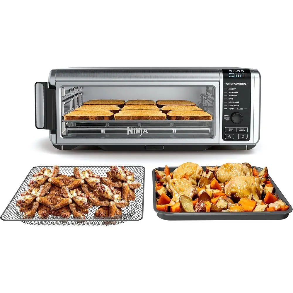 

Digital Air ryer & Toaster Oven | 8-in-1 unctionality | lip-Up Design | XL acity | Air ry Basket, Sheet Pan, Wire Rack & Crumb T