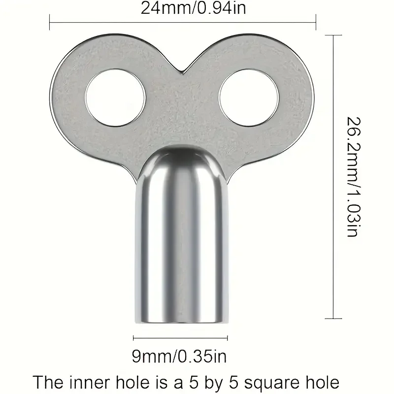 YUANJ 2/5 قطعة صمام عادم المبرد مفتاح مربع 5 × 5 مللي متر ملحقات المبرد مادة سبائك الزنك المقبس لأدوات مفتاح التدفئة