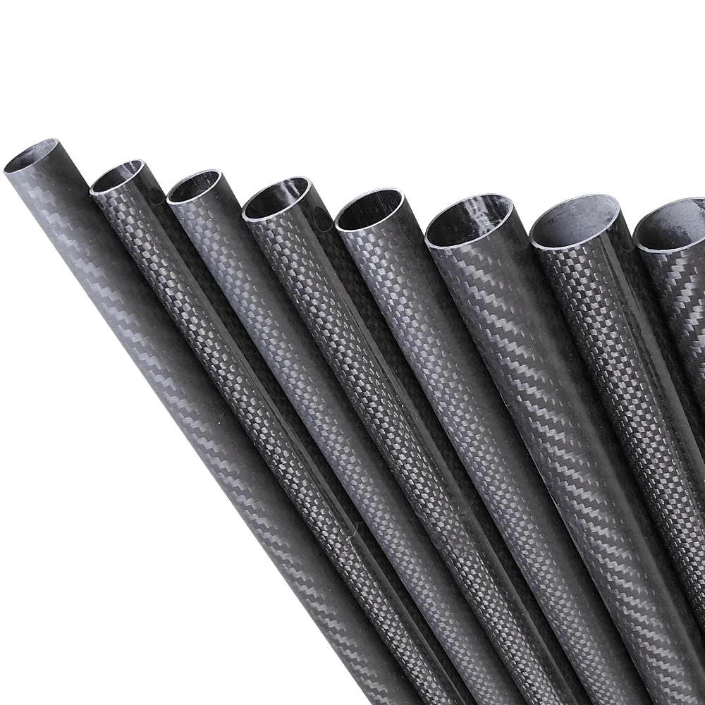 2Pcs Length 1000mm OD 30mm 40mm High Quality 3K Full Carbon Fiber Pipe Tube For RC