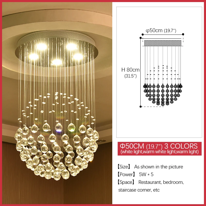 TYLA-Lâmpada pingente de cristal LED moderno, luzes penduradas, lustre para casa, estar, sala de jantar, quarto, criativo, luxo