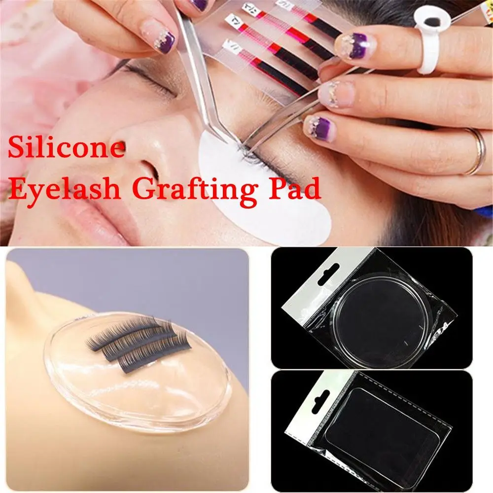 Beauty Silicone Electrostatic Glue Pad Extension Tool Eyelash Grafting Holder Lashes Tray Individual Eyelash Palette