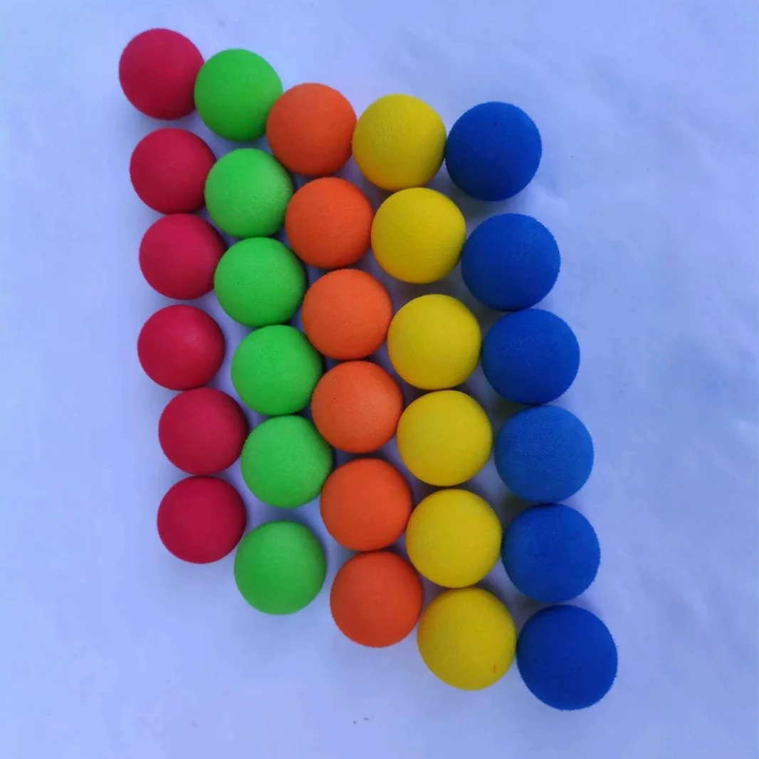 50 pz Colori Casuali Palline Eva Schiuma EVA Palla da Pratica per Interni Palla Giocattolo per Animali Domestici per Pistola Aerodinamica Interactiva Alimentata ad Aria