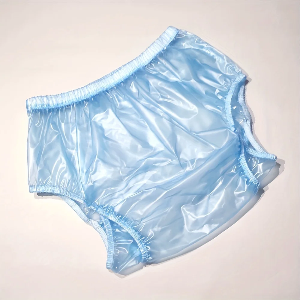 Reusable PVC Panties Adult Diapers Coat Leak-proof Plastic Teen Diaper Cover Non-disposable Diapers  Transparent