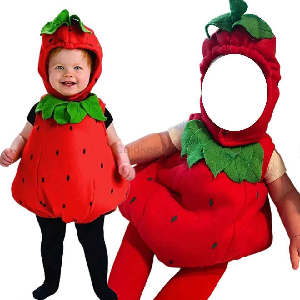

Baby Strawberry Costume Halloween Strawberry Romper for Girls Girl's Deluxe Berry Cute Christmas Friut Costume