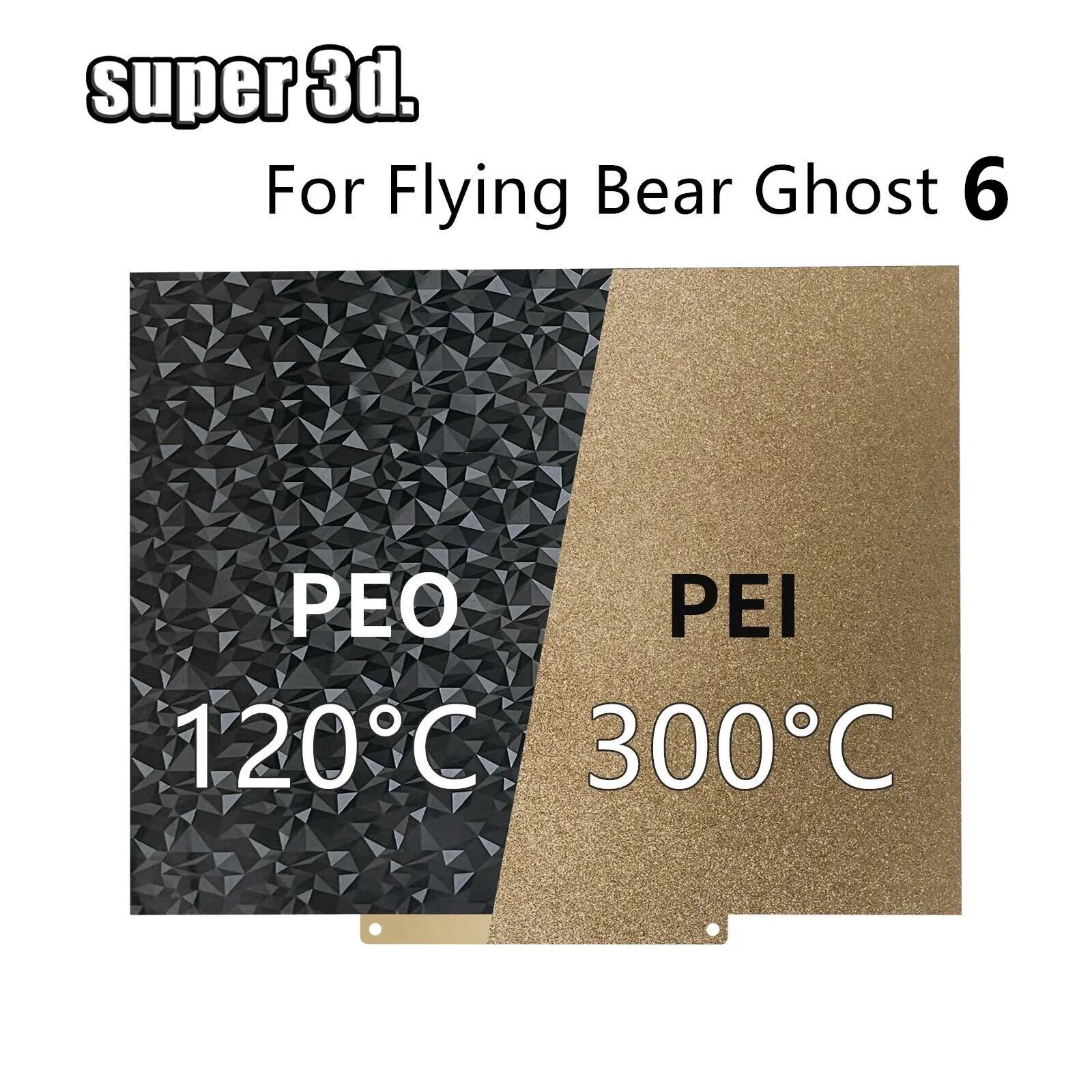 Flyingbear Ghost 6 Hotbed 230x257, двусторонняя магнитная сборная пластина для домашних животных, пружинная стальная пластина, летающие детали для 3D-принтера, PEO пластина