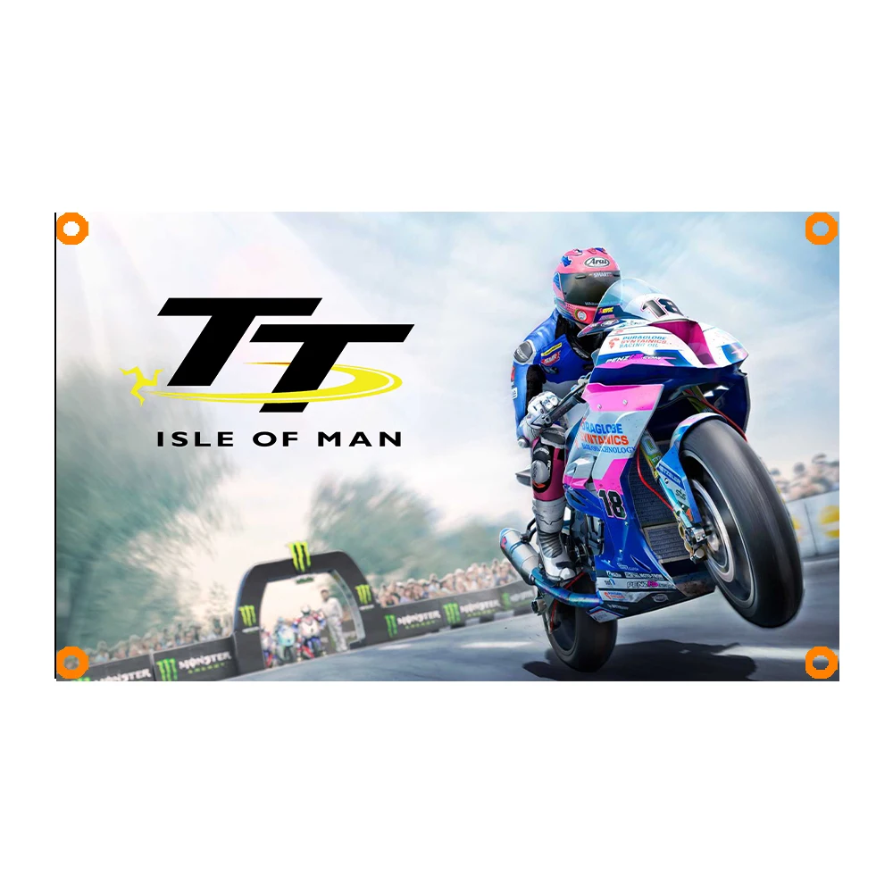 

90x150cm Isle Of Man TT Map Flag