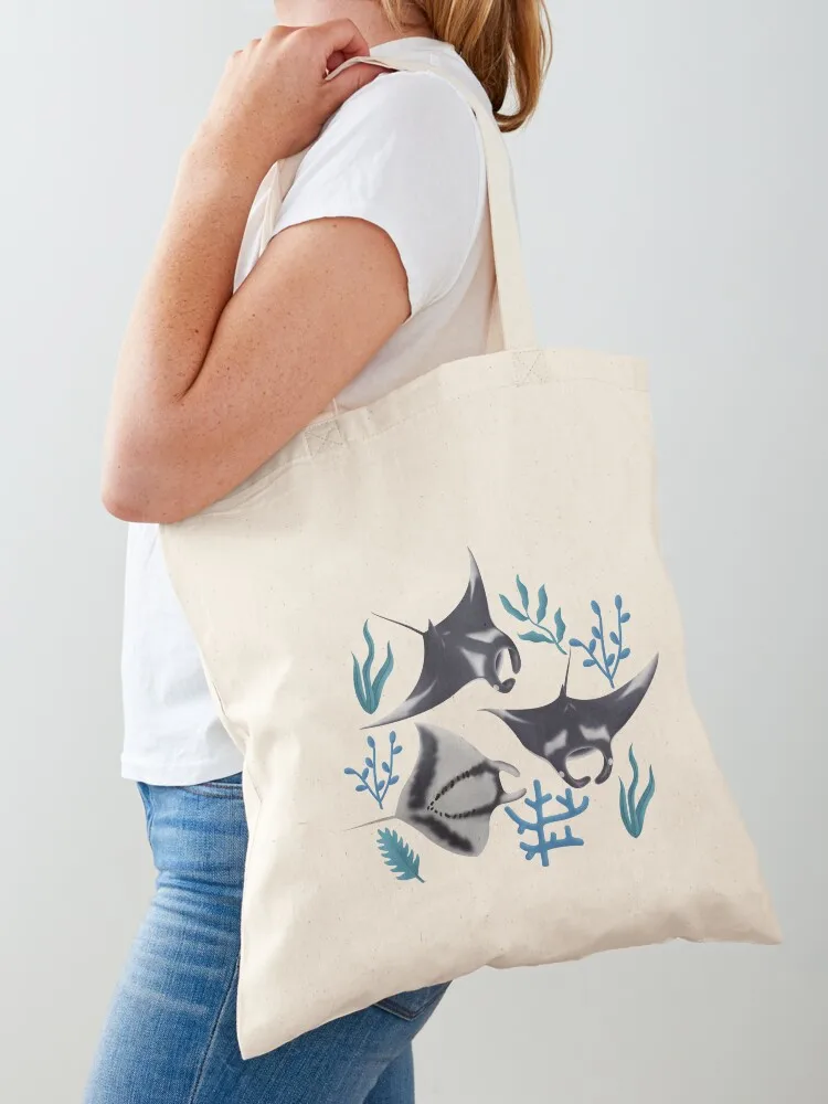 

Manta rays Tote Bag custom tote bag cute pouch bag canvas tote Women's shopping