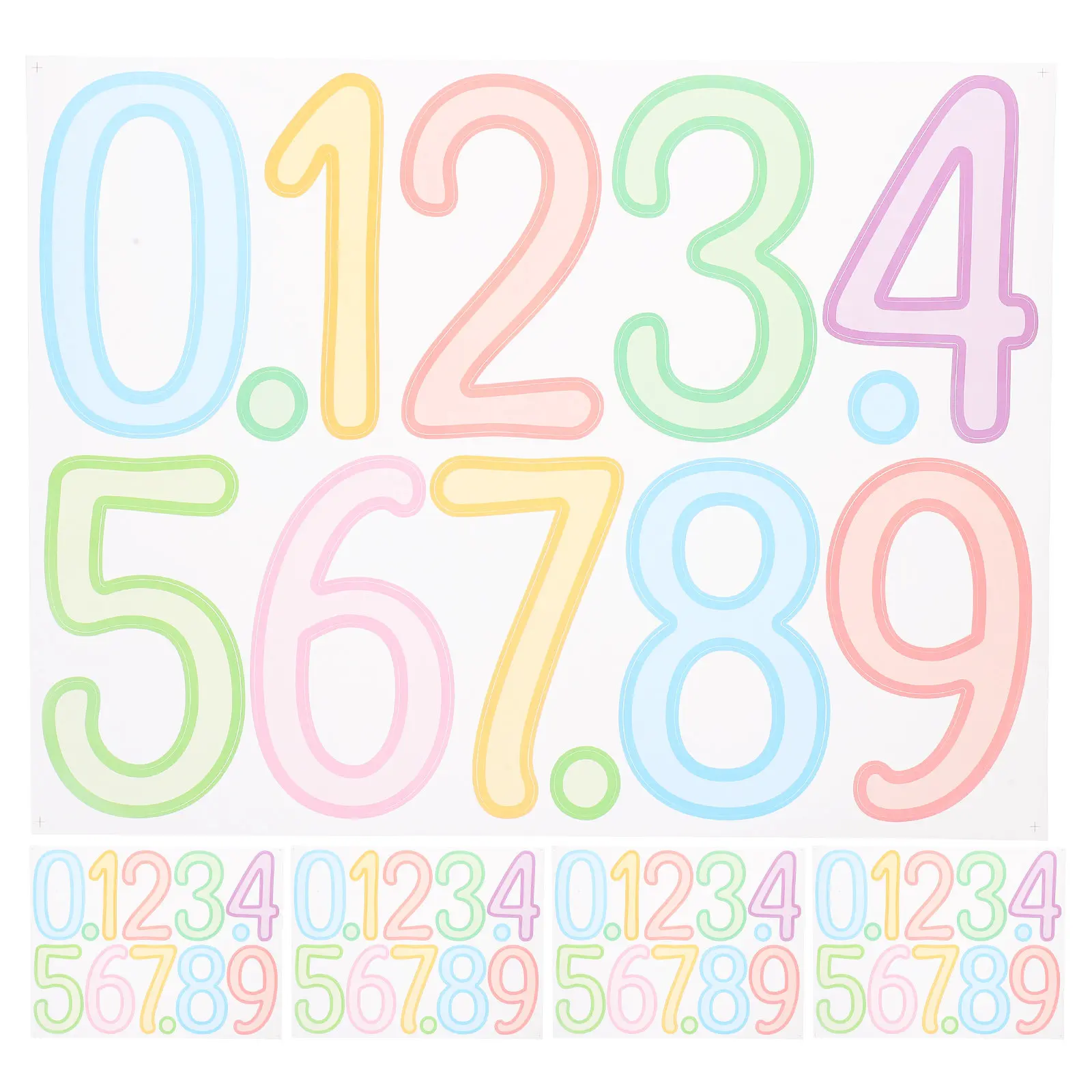 

5 Sheets Self-Adhesive Number Stickers Waterproof Vinyl Peel Stick Numbers for Mailbox House Address Signs Number Stickers
