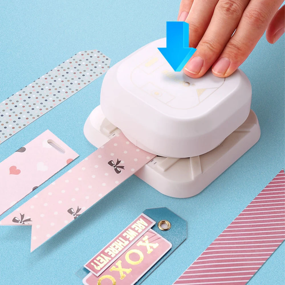 4 In 1 Multifunctionele Tag Puncher Corner Rounder Cutter Label Punch Diy Papieren Kaart Fotokaart Maken Benodigdheden