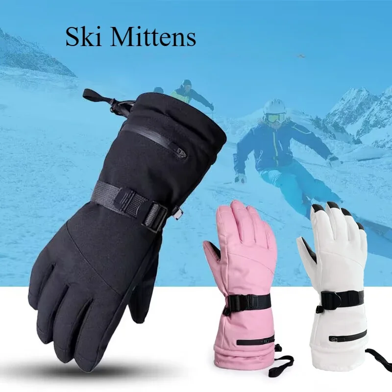 New Winter Five Finger Skiing Gloves Touch Screen Waterproof Outdoor Sports Warm Ski Mittens Motorcycle Glove