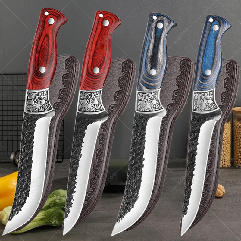 

Forged Kitchen Knives Meat Cleaver Butcher's Boning Knife Skinning and Cutting Knife Stainless Steel Kitchen Slicing Knife