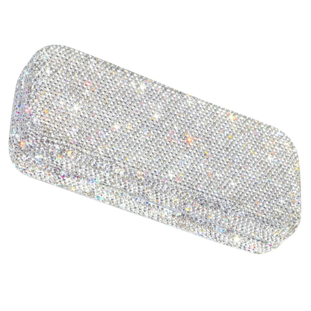 

Car Glasses Case Eyeglasses Cases for Holder Women Sunglasses Hard Shell Flannel Carry Miss Rhinestone Woman