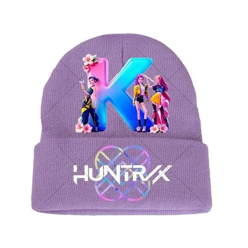 Kpop شيطان الصيادين محبوك قبعة قفازات مجموعة الكرتون فتاة لطيف قبعة متماسكة أنيمي موضة قفاز الأطفال شتاء دافئ اكسسوارات هدية