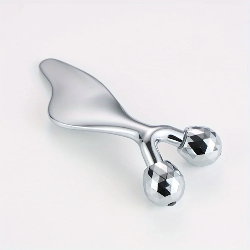 2 IN 1 3D-Gesichtsmassagegerät und Gua Sha-Massagegerät, kalter Roller für Gesicht, Augen, Kinnlift, Straffung der Haut, Werkzeug, Bildhauerei, Schönheitswerkzeuge – Detail 6