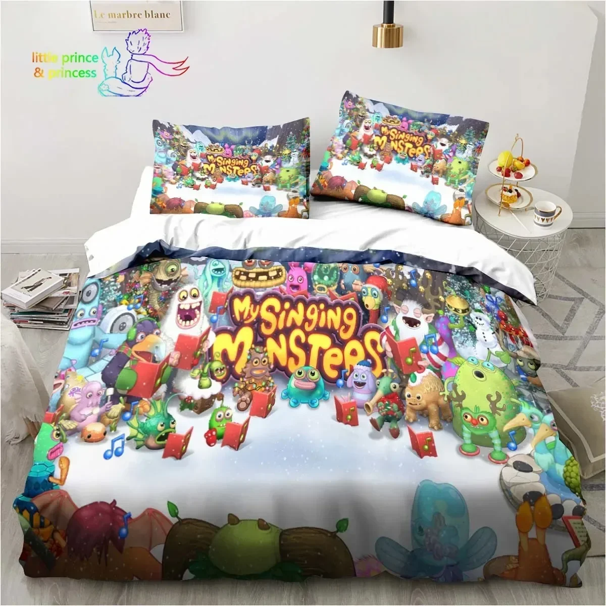 My Singing Monsters Video Game Cartoon Supplies Set Duvet Cover Set Bedding Sets Adults Bed Pillowcases No Filling Birthday Gift