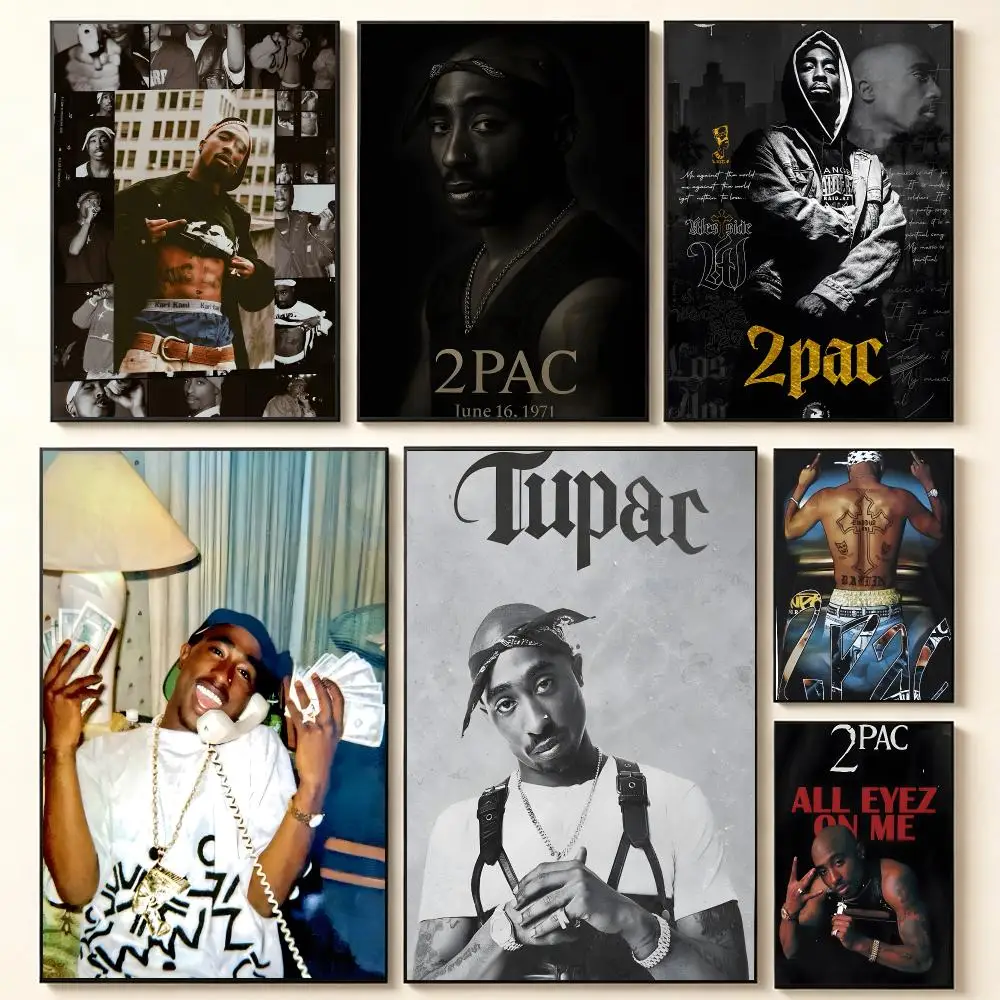 Rapper T-Tupac Shakur Poster Contemporary Home Wall Ornaments & Stylish Indoor Accents