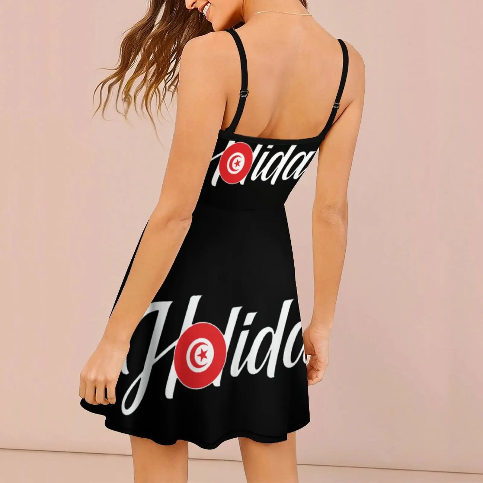 Tunisia Holiday Flag Designs Tunisia Holiday Flag Women's Sling Dress Humor Graphic Dresses Hot Sale Sexy  Woman's Dress  Partie