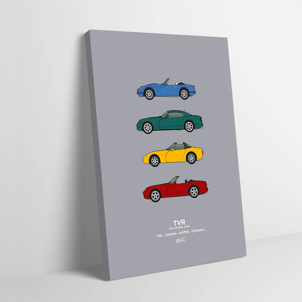 

Постер из коллекции спортивных автомобилей TVR 90-х годов, настраиваемая печатная картина на холсте, настенное искусство, подарок для декоративного оформления, украшение для геймеров