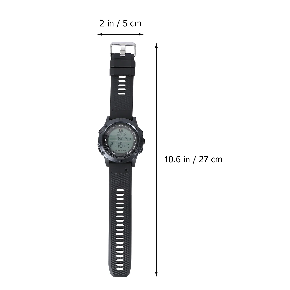 Relojes multifunción para árbitro de fútbol, cronógrafo de cuenta atrás, negro