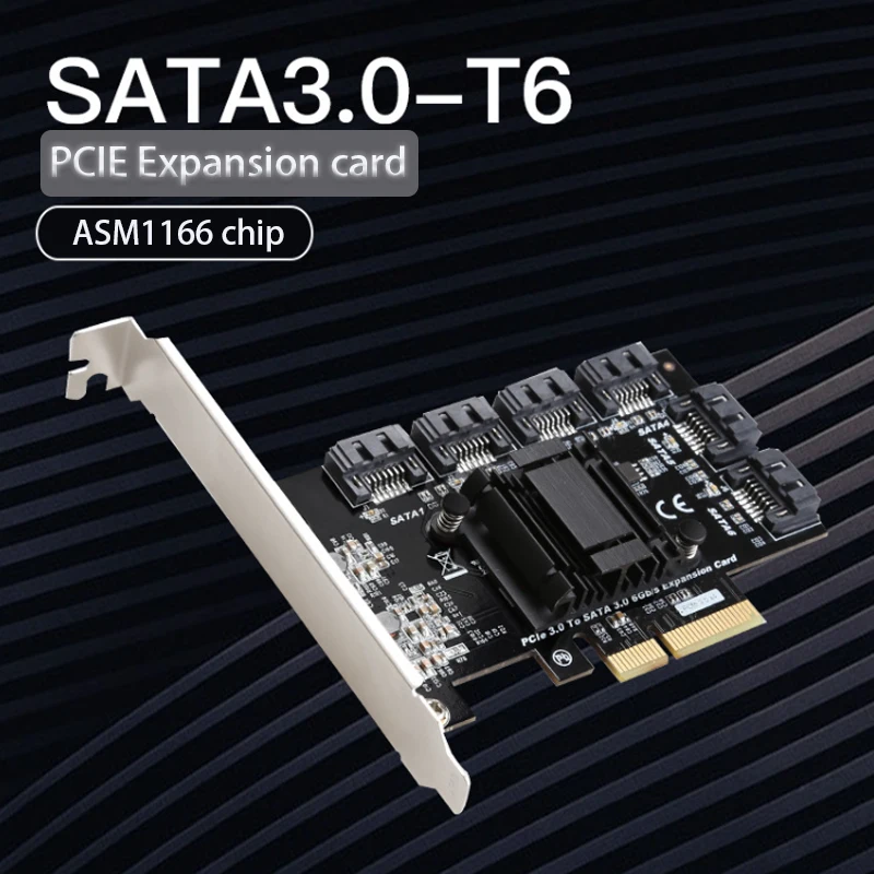 

PCIe Converter PCI E Sata Card Controller PCIe3.0 to SATA3.0 Expansion card for Desktop 6Gbps Sata3.0 Adapter Riser Card Adapter