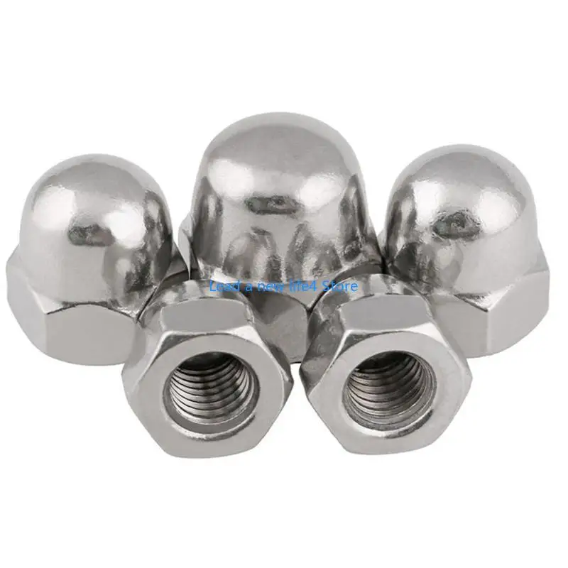 Y55E 1/4 "-20 (50pcs) Acciaio inossidabile dadi ghigliottina, 304 201 316 in acciaio inossidabile, coperchio decorativo