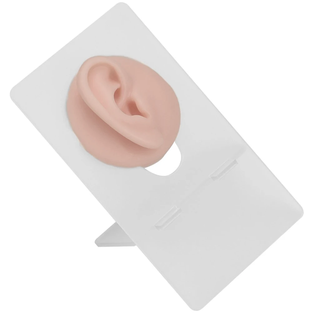 

Silicone Ear Tattooing Practice Skin Left Piercing 3D Thickened Display Rack Makeup Kits Microblading Tattoos Drawing