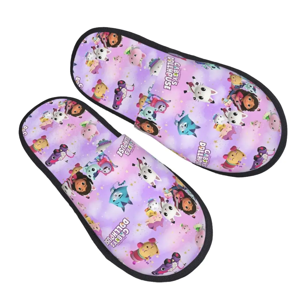 Пользовательские анимационные кукольный домик Габби, мягкие домашние тапочки из пены с эффектом памяти, женские уютные теплые нескользящие тапочки с пандыми лапами и Габби Пользовательские анимационные кукольный домик Габби, мягкие домашние тапочки из пены с эффектом памяти, женские уютные теплые нескользящие тапочки с пандыми лапами и Габби