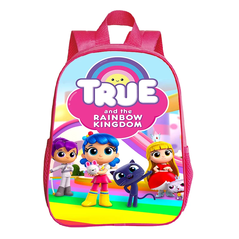 Schattig Waar En De Regenboog Koninkrijk Schooltassen Peuter Meisjes Kleuterrugzak 12 Inch Waterdichte Rugzak Kids Cartoon Boekentas