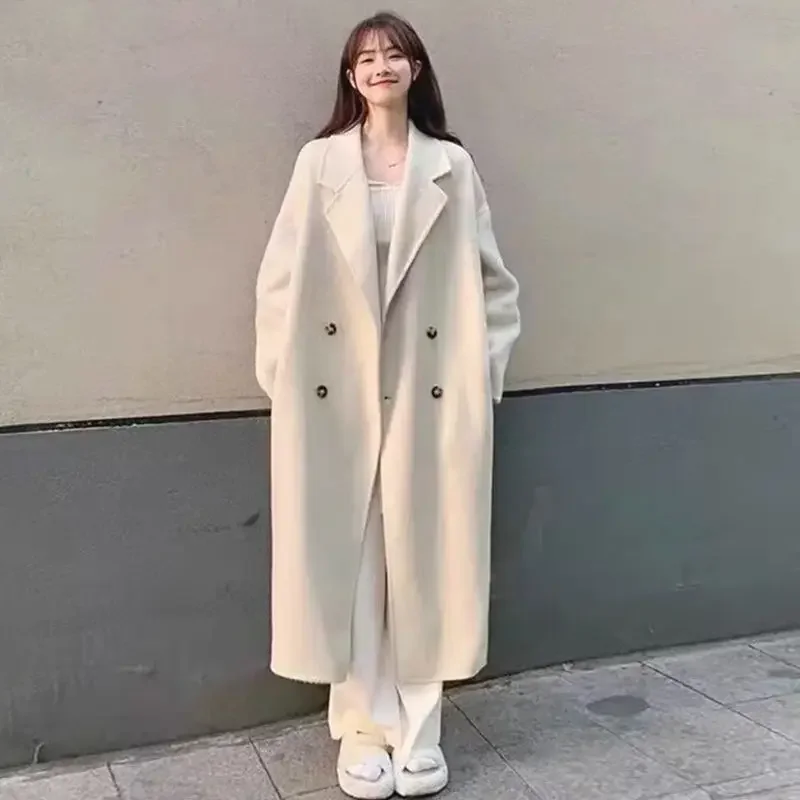 2024 fashion popular new all-in-one trench coat Maillard coat simple retro style