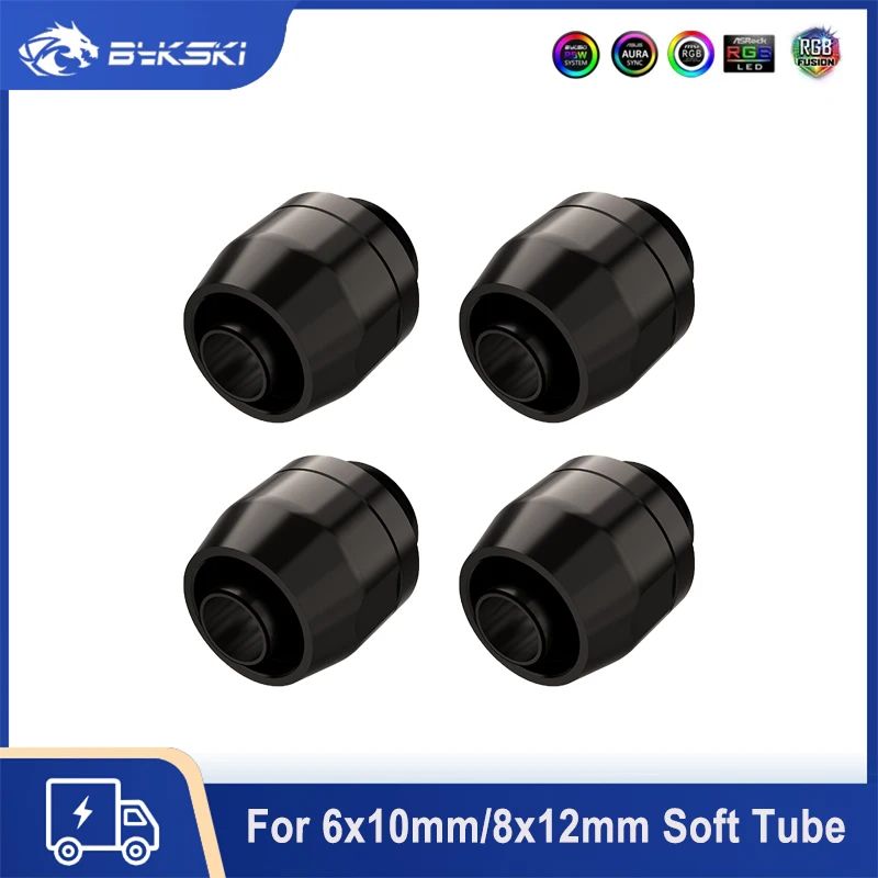 

Мягкие трубчатые фитинги Bykski для шланга 6X10 мм/8x12 мм G1/4, шарнирный водяной охладитель, индивидуальный латунный разъем, компьютерное жидкость, охлаждение графического процессора