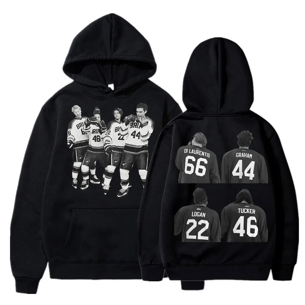 Sudadera con Capucha Gráfica Off Campus Briar University Hovkey para Hombre y Mujer, Estilo Vintage, Manga Larga, Oversize, de Forro Polar, Informal, para Fans, Ropa Deportiva