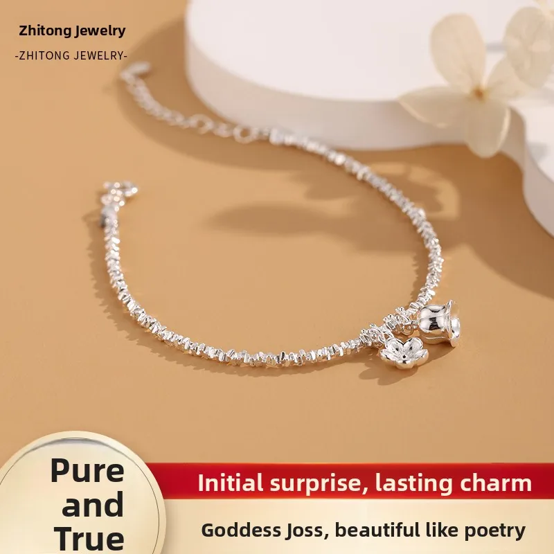 zhitong-ジュエリー-ベルフラワー-ハンドブレスレット-シルバー-クラフト-意味のある返礼品-シンプルスタイル-女性用-非カスタマイズ