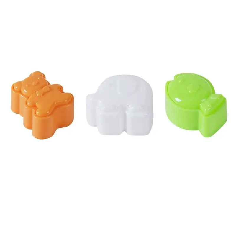 3 PCS Sandwich Crust Cutter Cookie Bread Mold Bento Maker Rabbit Panda Flower