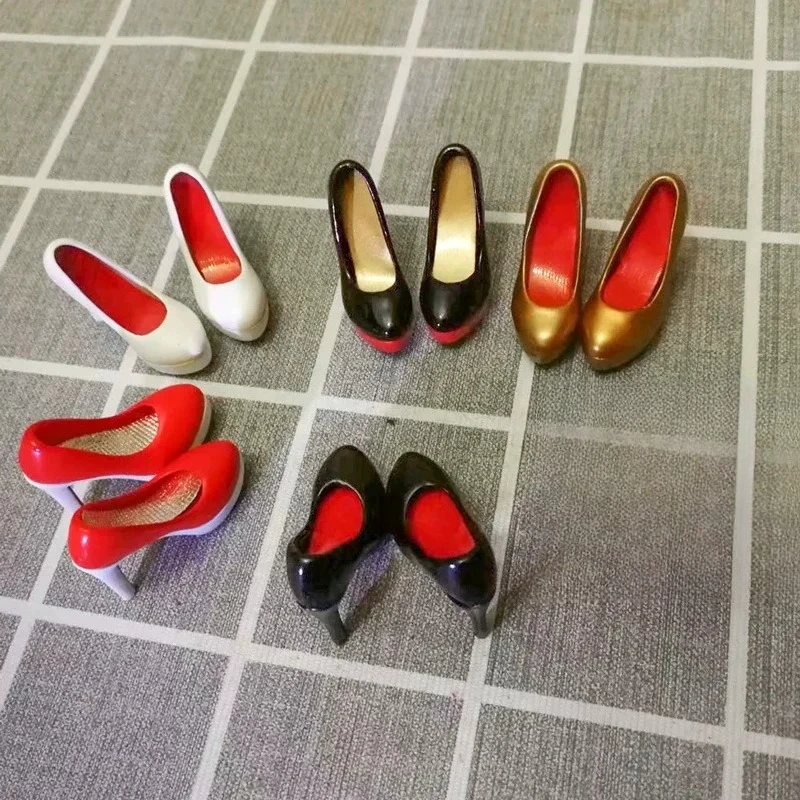 High Heels Shoes Model for 1/6 Scale Female Soldier Action Figure Hollow Shoes Model for 12-inch Soldier Decor