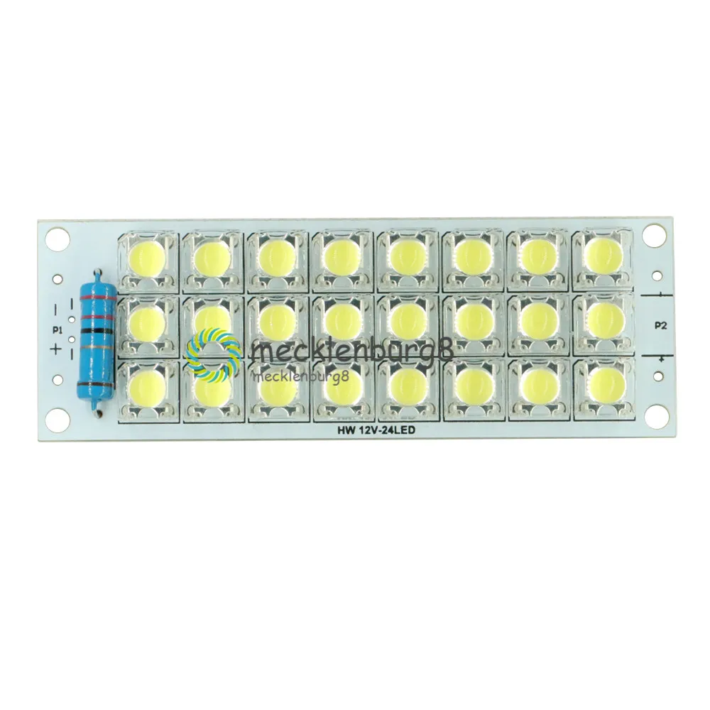 1PCS DC 12V 24-LED Super Bright White Piranha LED board Night LED Lights Lamp