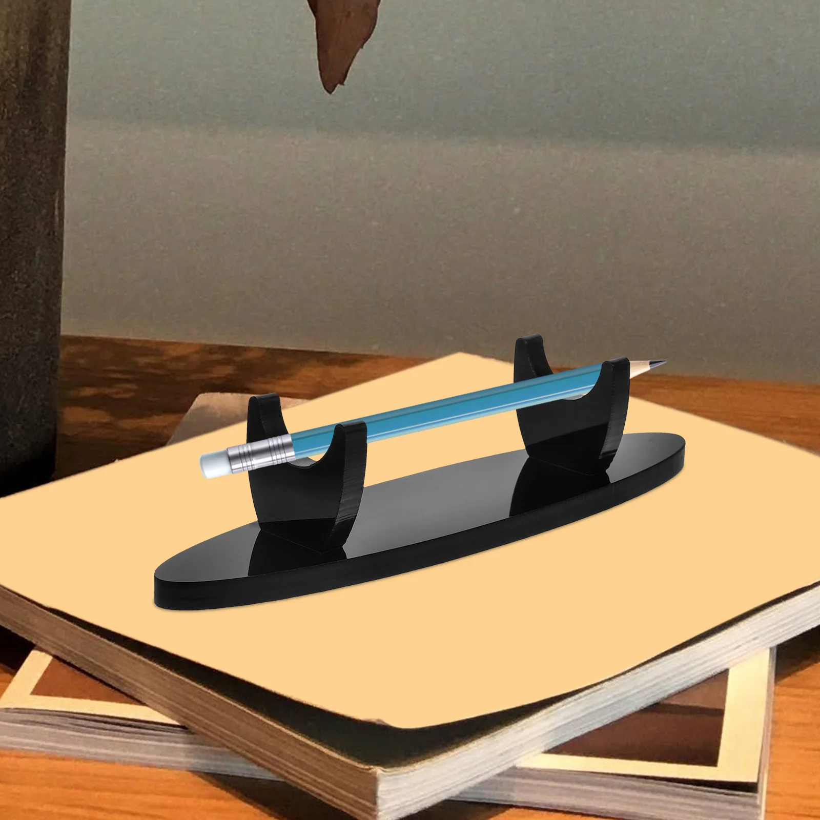 

2Pcs Acrylic Pen Holder Stand Makeup Brush Display Rack for Pencils Ballpoint Pens Eyebrow Tools Desktop Organizer Storage