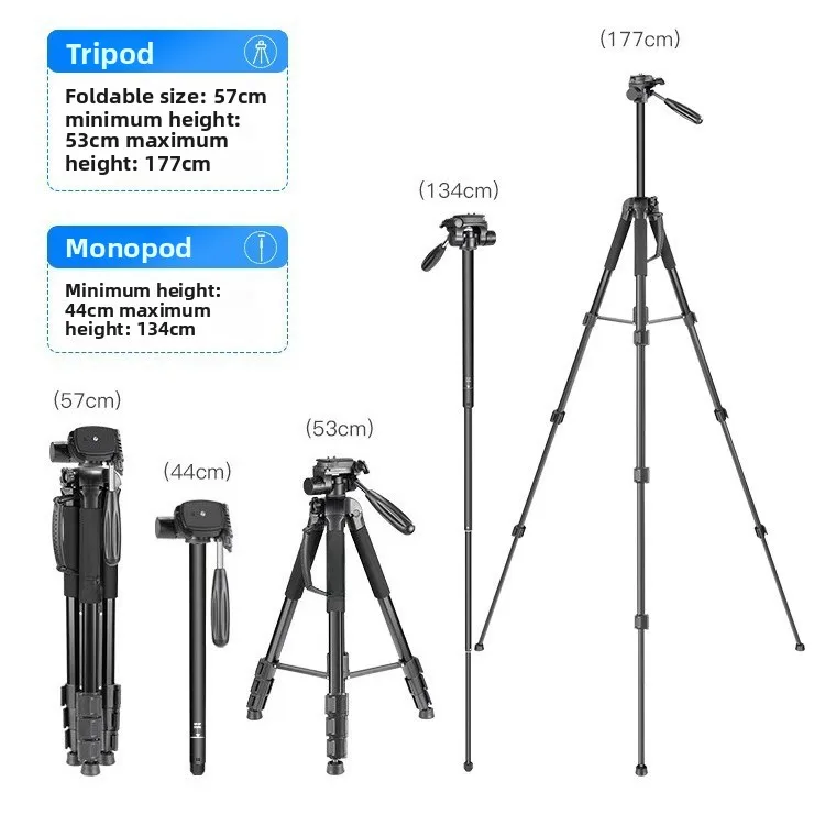 SAB264 Kamerastativ mit Einbeinstativ, SLR Micro-Single Mobile Phone Rocker Arm Stativ