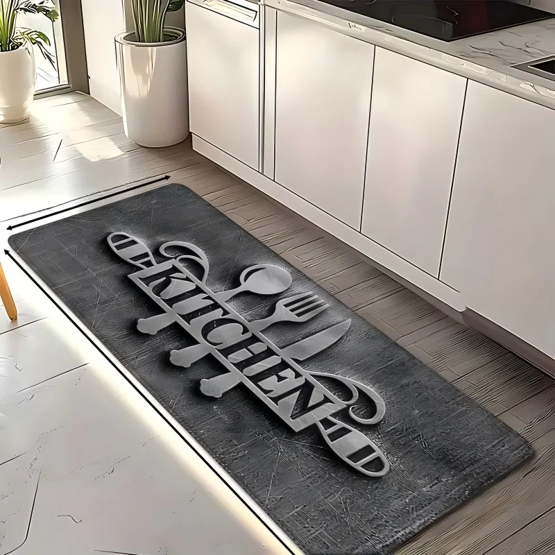 Simple And Versatile Kitchen Mats Non-Slip High Rebound, Machine Washable Kitchen Carpets, Decorative Mats, And Entrance Mats