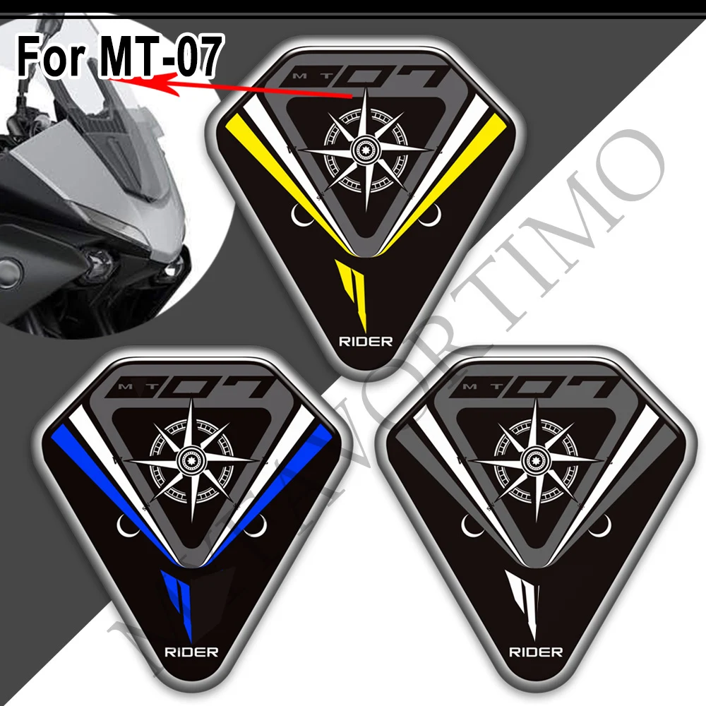 For Yamaha MT-07 MT07 MT-07 SP 3D Motorcycle Tank Grips Pads Knee Guard Protector Anti-Slip Epoxy Resin Decals Kit 2021 2022