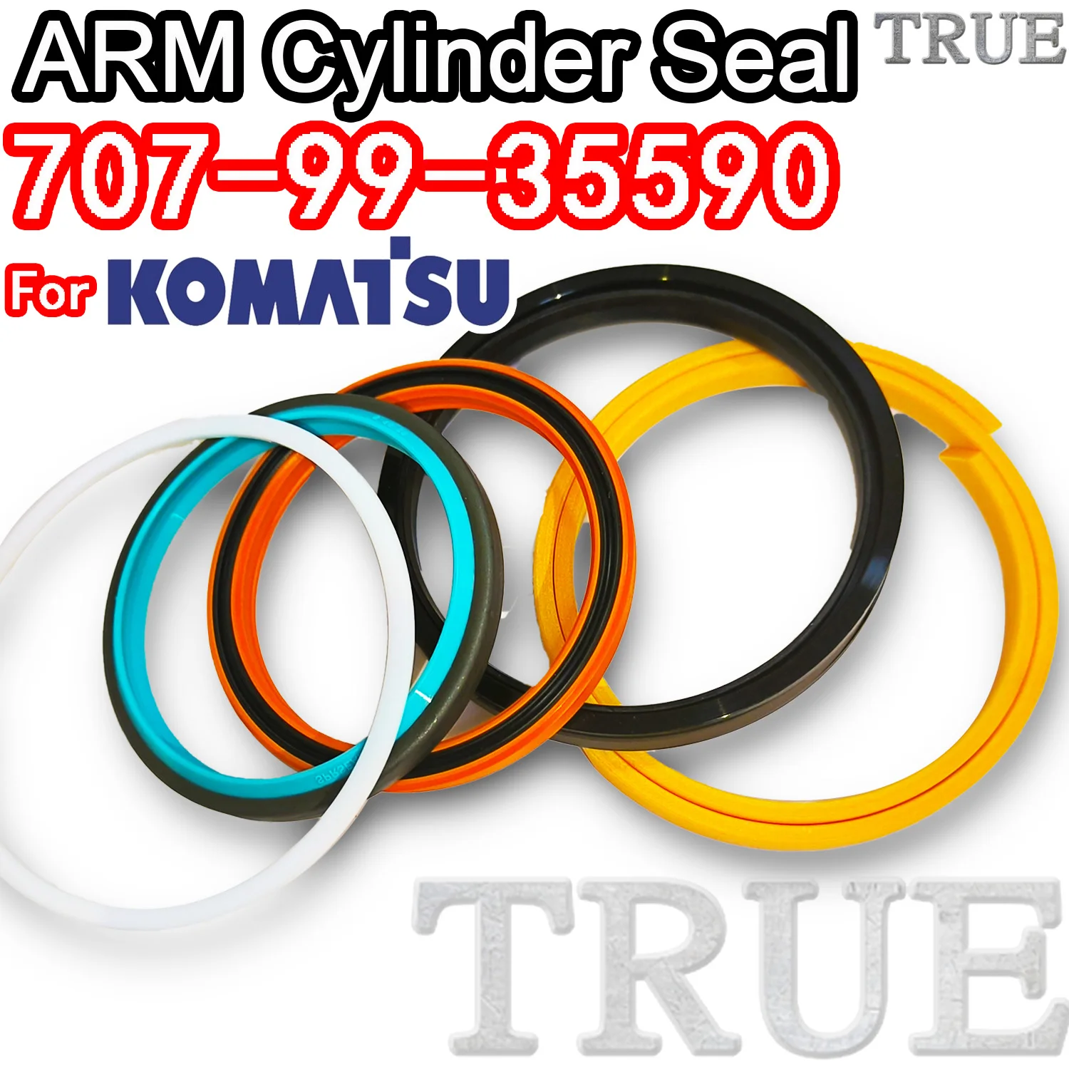 

For KOMATSU 707-99-35590 WB142 WB146 WB93 WB91 ARM Loader 7079935590 Excavator Oil Seals Kit Repair Bushing FKM High Quality