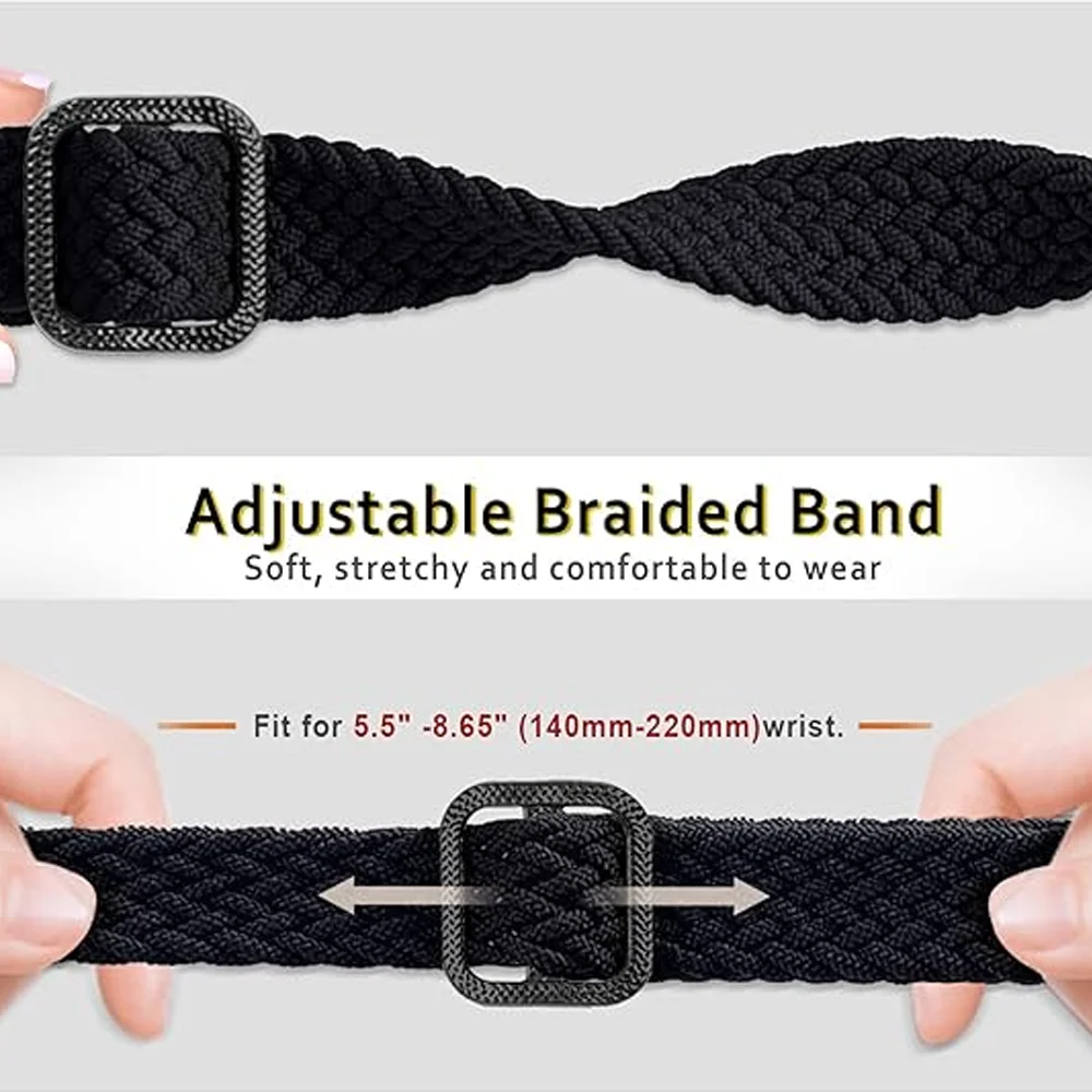 Nylon Solo Loop Strap for Xiaomi Mi Band 10 Braided Elastic Stretchable Watchbands correa bracelet on Miband 10 9 8 mi band9 NFC image 3