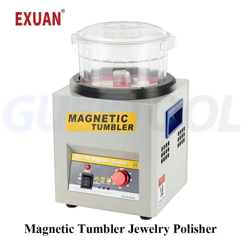 

KT-185 Magnetic Tumbler Jewelry Polisher Metal Finisher Finishing Machine Gold Precision Parts Polisher With Adjustable Speed