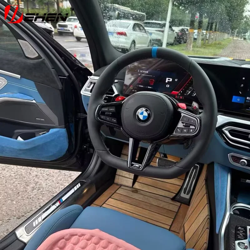 عجلة قيادة من ألياف الكربون لسيارات BMW الجديدة X3M X4M X5M X6M M8 M5 F95 F96 F97 F98 F90 ترقية قديمة جديدة 2025 M4 مخصصة