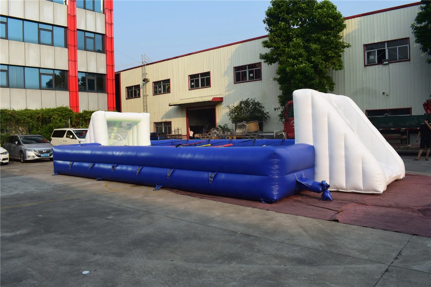 2026Factory Sale Inflatable Sports Games Inflatable Soap Water Soccer/Football Field/Pitch for Kids and Adultwoniu