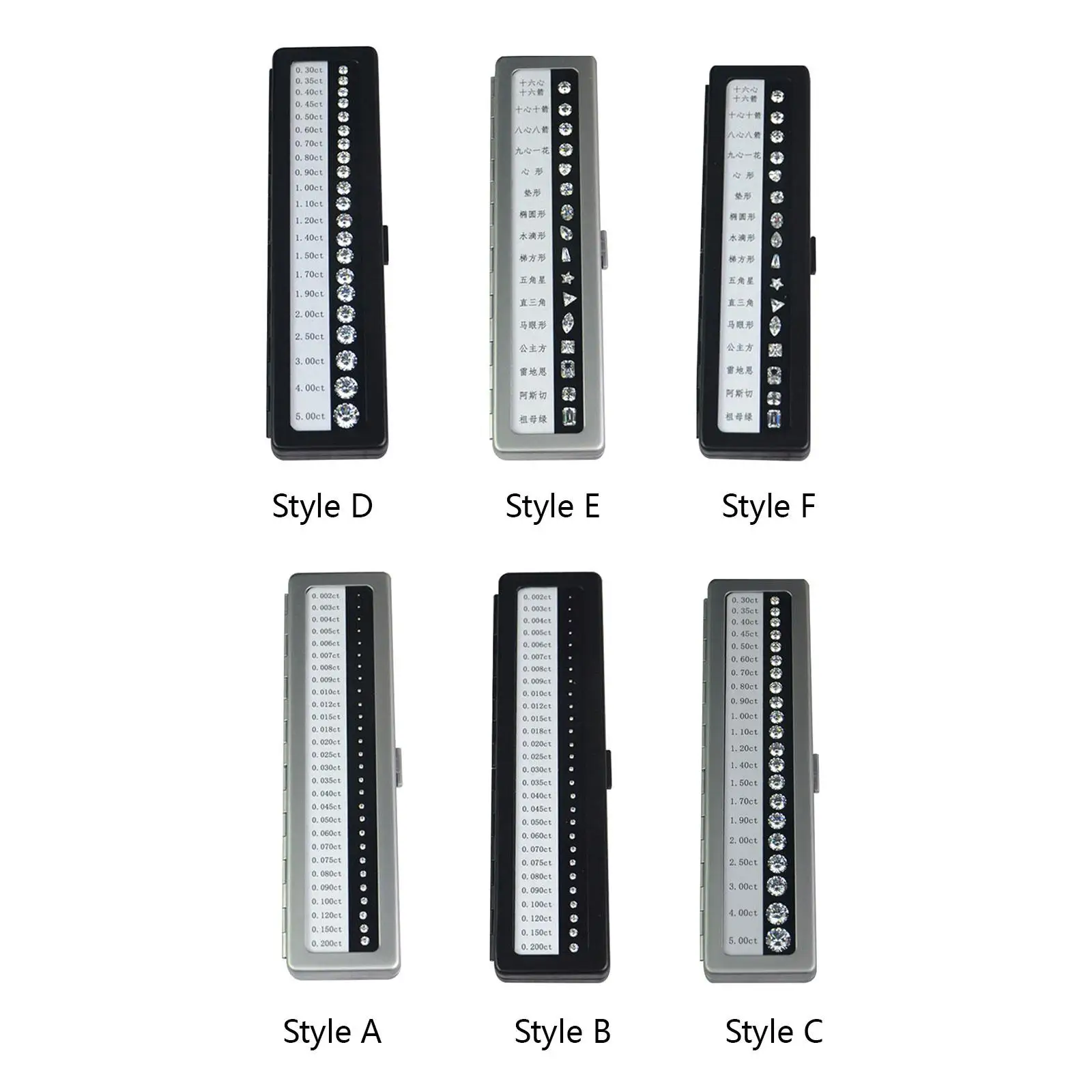 Diamond Portable, Diamond Weight Size, Reference Contrast Teaching Tools Special Shaped Stone Grading