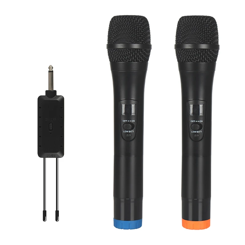 E8 Wireless Microphone 2 Channels UHF Professional Handheld Mic Micphone Micro Phone For Karaoke Meeting 50 Meters Sing Song KTV