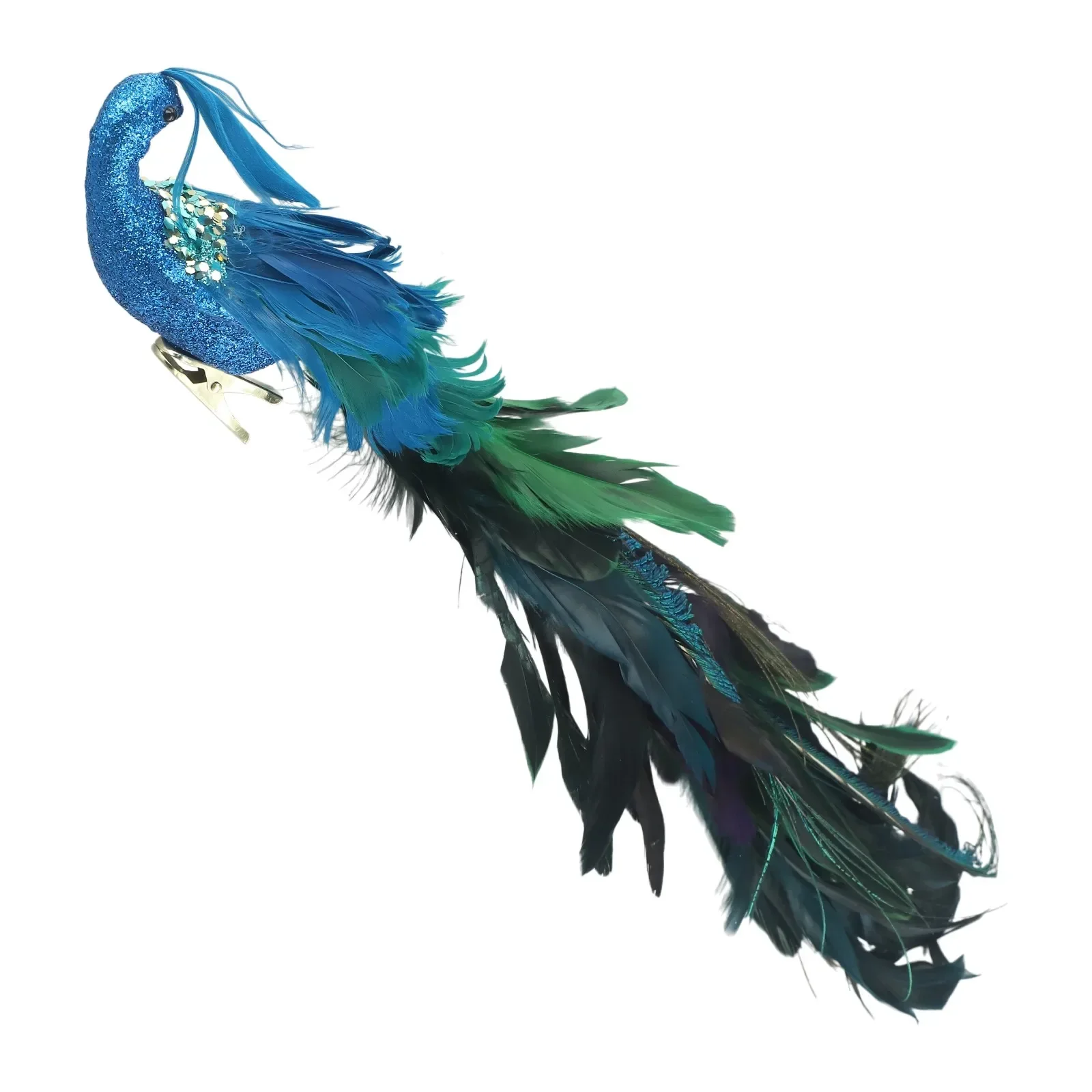 Lifelike Peacock Ornament Simulation Birds Home Decor Festive Decorations Festive Decorations Long Feathered Tail